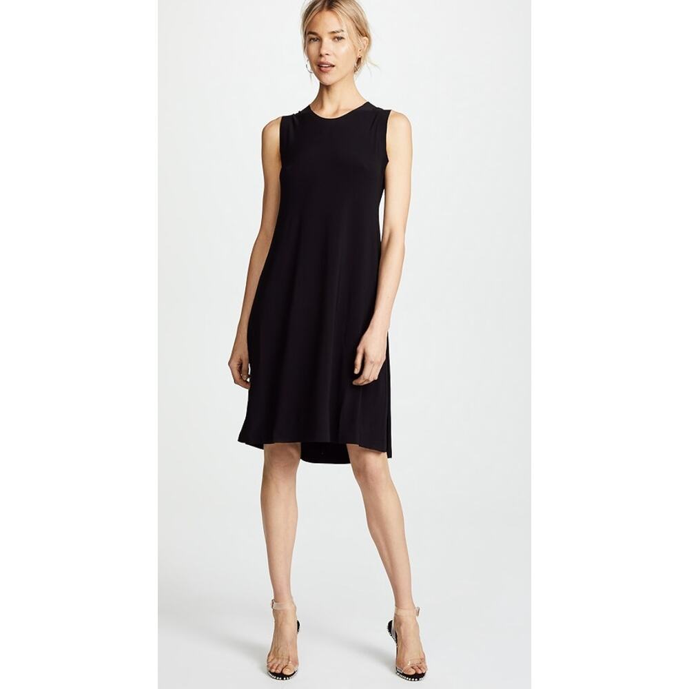Vince Sleeveless Swing Sheath Dress 2 Black Capsule Minimalist Academia Career